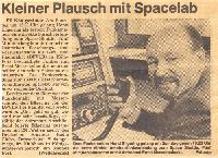 Funkamateur Dr. Horst Ellgering gelang erstmals eine direkte Verbindung zum Space Shuttle